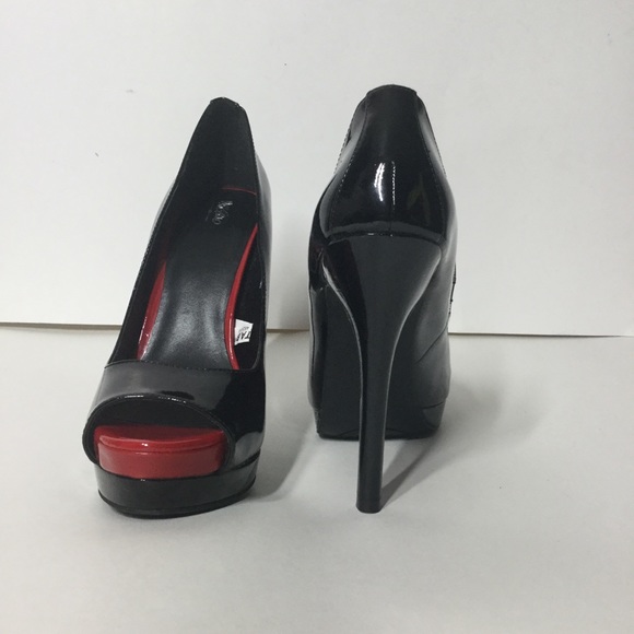 Mossimo Black & Red toe Stiletto High Heels Size 8 - Picture 6 of 14